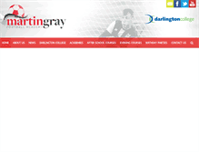 Tablet Screenshot of martingrayfootballacademy.co.uk